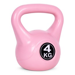 Kettlebell kettle 4 kg do ćwiczeń hantla kula odważnik obciążenie ciężar fitness różowy MOVEPRO