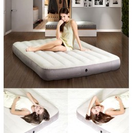 Materac welurowy do spania dwuosobowy dmuchany 203x152 cm INTEX 64103