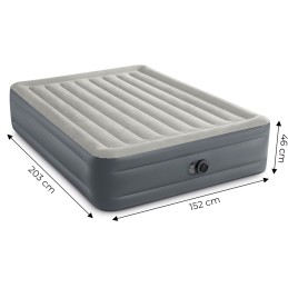 Duży dmuchany materac 203x152 cm z wbudowaną pompką INTEX 64126ND