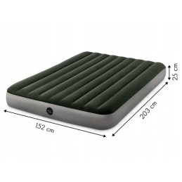 Materac duży dmuchany 203x152 cm dwuosobowy elektryczna pompka gratis INTEX 64779
