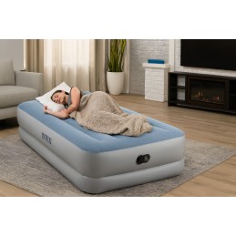 Materac dmuchany jednoosobowy 191x99x36 cm z wbudowaną pompką elektryczną USB łóżko INTEX 64157