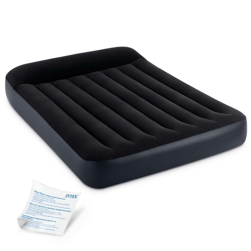Materac dmuchany dwuosobowy 191x137x25 cm łóżko z zagłówkiem INTEX 64142