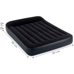 Materac dmuchany dwuosobowy 191x137x25 cm łóżko z zagłówkiem INTEX 64142