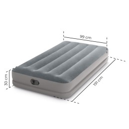 Materac dmuchany jednoosobowy 191x99x30 cm z wbudowaną pompką elektryczną INTEX 64112