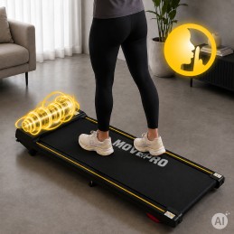 Bieżnia domowa elektryczna 10 km/h walking pad treningowy pod biurko pilot aplikacja MOVEPRO