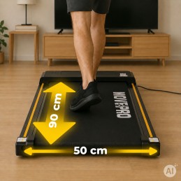 Bieżnia domowa elektryczna 10 km/h walking pad treningowy pod biurko pilot aplikacja MOVEPRO