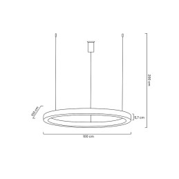 MOOSEE lampa wisząca RING 100 złota