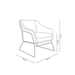 Fotel EMMA VELVET ciemny zielony -        welur, metal