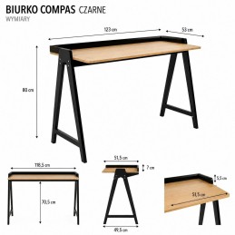 Biurko COMPAS czarne