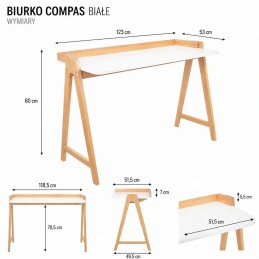 Biurko COMPAS białe
