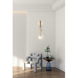 MOOSEE lampa ścienna LUCCA złota