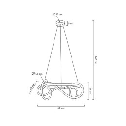 MOOSEE lampa wisząca SERPIENTE 60 złota