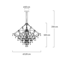 MOOSEE lampa wisząca CONSTELATION 120 -   LED, stal szczotkowana