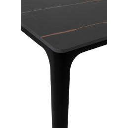 Stół SLIM 140x80 czarny - ceramiczny      marmur, aluminium