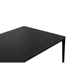 Stół SLIM 180x90 czarny - ceramiczny      marmur, aluminium