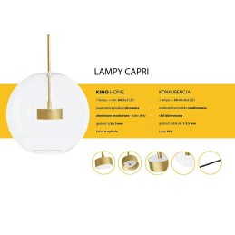 MOOSEE lampa wisząca CAPRI LINE 5 złota