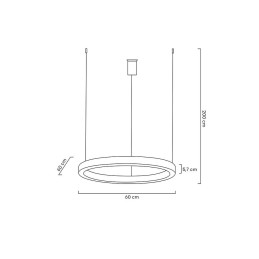 MOOSEE lampa wisząca RING 60 złota