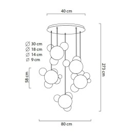 MOOSEE Lampa wisząca CAPRI DISC 5 złota