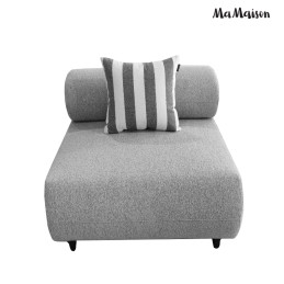 MaMaison sofa narożna ogrodowa ALEXANDER  4 szara (poduszki i pokrowiec w zestawie)