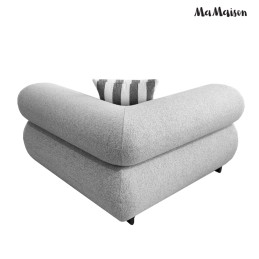 MaMaison sofa narożna ogrodowa ALEXANDER  4 szara (poduszki i pokrowiec w zestawie)