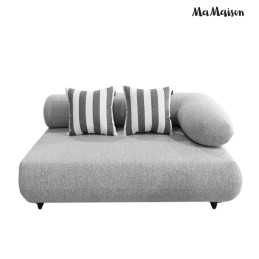 MaMaison sofa narożna ogrodowa ALEXANDER  4 szara (poduszki i pokrowiec w zestawie)