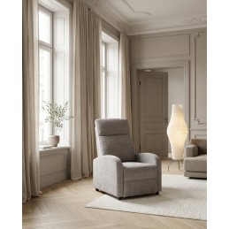 Fotel wypoczynkowy rozkładany RELAX       PREMIUM jasny szary
