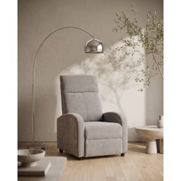 Fotel wypoczynkowy rozkładany RELAX       PREMIUM jasny szary