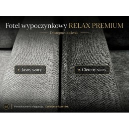 Fotel wypoczynkowy rozkładany RELAX       PREMIUM jasny szary