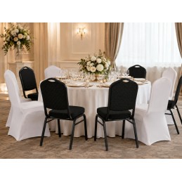 Zestaw 4 krzeseł bankietowych HERON + 4   pokrowce WEDING