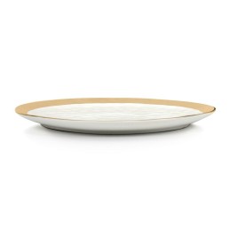 KARE komplet 2 talerzy BELL 38 cm         biało-złoty
