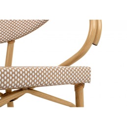 Krzesło ogrodowe CAFE BISTRO PARIS ARM    beżowe rattan