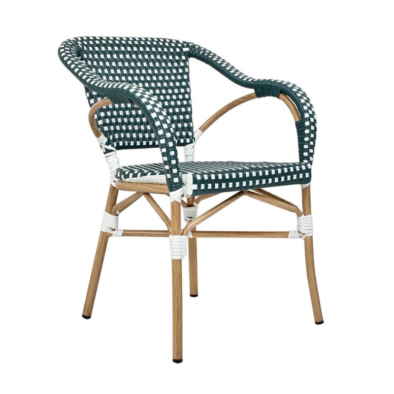 Krzesło ogrodowe CAFE MIRAMAR turkus /    morski rattan