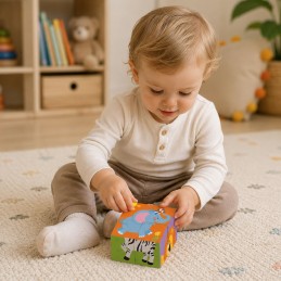 Viga Drewniana układanka Zoo Puzzle  4 klocki