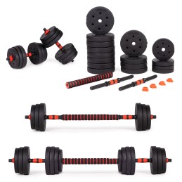 Hantle regulowane 2x20 kg sztanga zestaw 40 kg gryf MOVEPRO