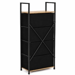 Szafka z 4 szufladami materiałowymi regał cm organizer tekstylny loft ModernHome