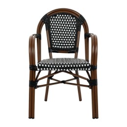 Zestaw 4 krzeseł ogrodowych CAFE PARIS    ARM brązowy rattan