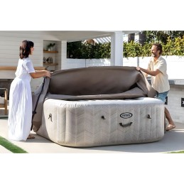 Nadmuchiwane SPA kwadratowe basen z hydromasażem 4 os. 175x71 cm akcesoria premium INTEX 28446