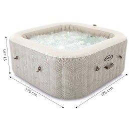 Nadmuchiwane SPA kwadratowe basen z hydromasażem 4 os. 175x71 cm akcesoria premium INTEX 28446