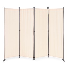 Składany parawan ogrodowy pokojowy 4-panelowy 167x216 cm beżowy MultiGarden