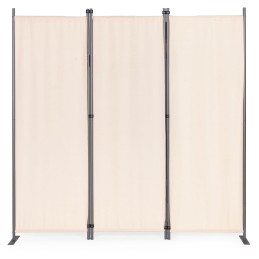 Składany parawan ogrodowy pokojowy 3-panelowy 167x164 cm beżowy MultiGarden