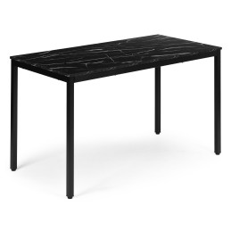 Stół do kuchni jadalni dla 4-5 osób biurko komputerowe 120x60 cm czarny marmur ModernHome