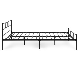 Łóżko metalowe 140x200 cm ze stelażem czarna rama ModernHome