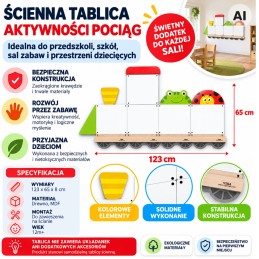 VIGA System Tablic Edukacyjnych Pociąg Zwierzątka Certyfikat FSC