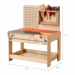 MASTERKIDZ Drewniany Warsztat Montessori STEM z Narzędziami