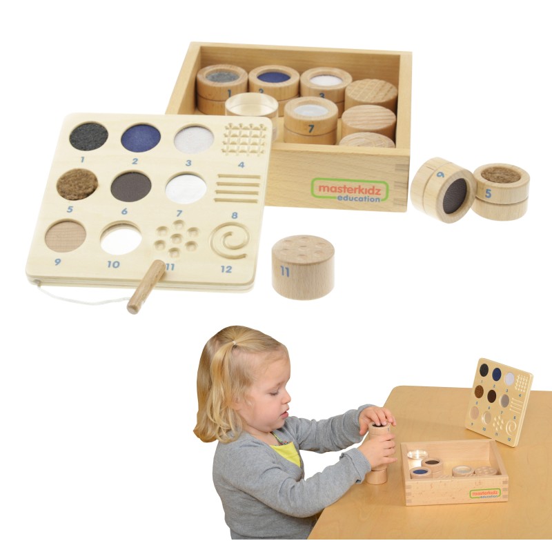 MASTERKIDZ Zgaduj Dotykiem Materiał I Faktura 12 Elementów Montessori