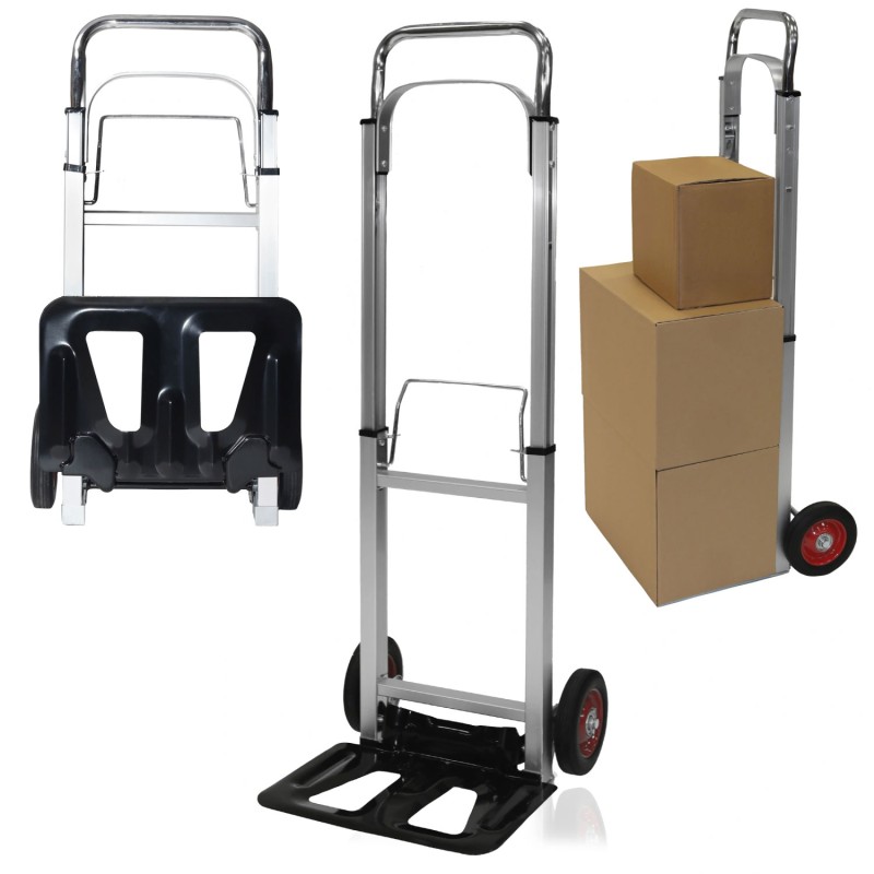 Wózek magazynowy transportowy aluminiowy składany ręczny młynarka  90 kg