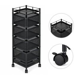 Regał kuchenny pomocnik organizer obrotowe półki 5 poziomów metal ModernHome