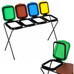 Stojak do segregacji śmieci 4x120 litrów kosz na śmieci odpady 4 stanowiska stelaż MultiGarden