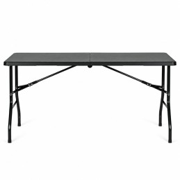 Stół ogrodowy cateringowy 153x70 cm składany w walizkę czarny MultiGarden