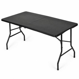 Stół ogrodowy cateringowy 153x70 cm składany w walizkę czarny MultiGarden